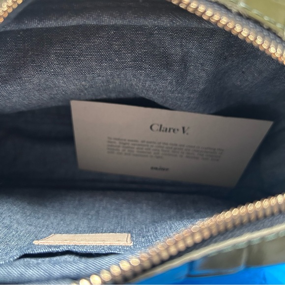 Clare V Marisol Croc Midi Sac Crossbody Leather Bag - Picture 6 of 8